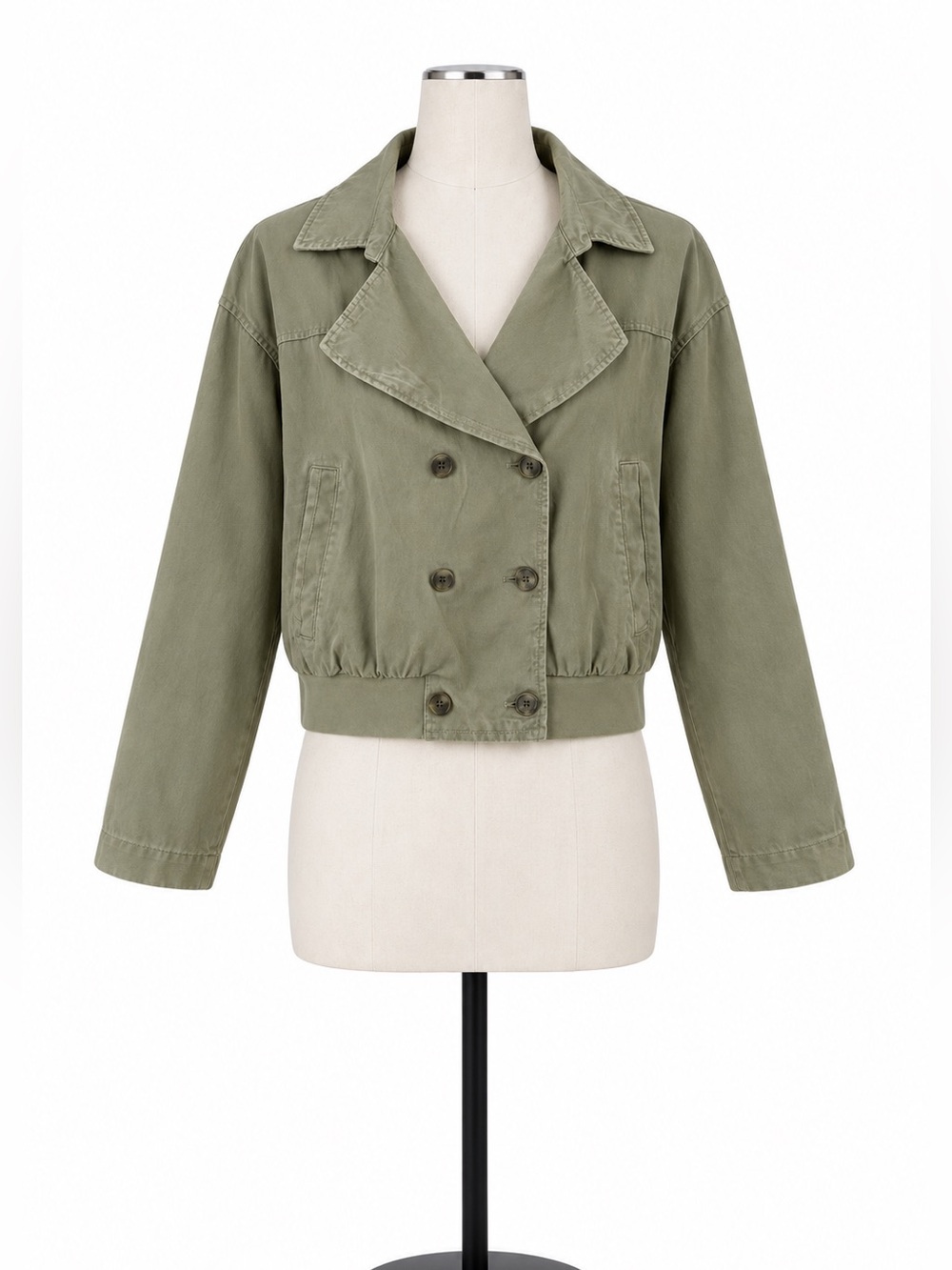 Universal Thread Olive Green Cropped Jacket, Size Large, New With Tags